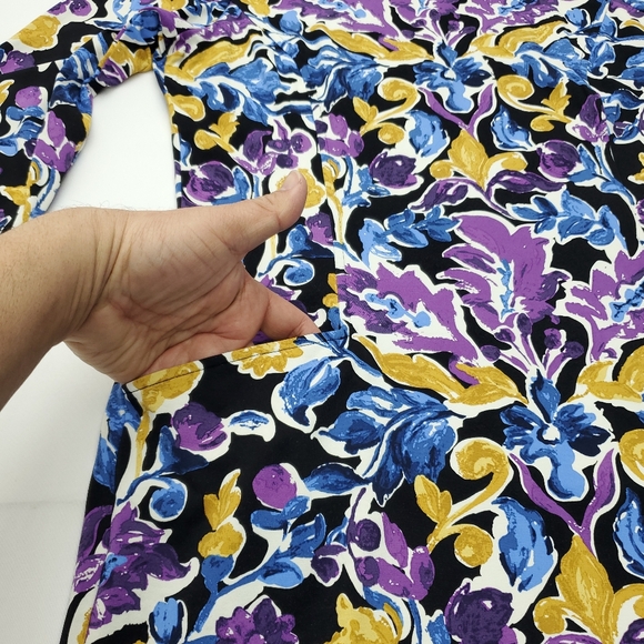 J. McLaughlin Catalyst Artist Garden Floral Print Catalina Cloth Midi Dress Sz M - Picture 7 of 10